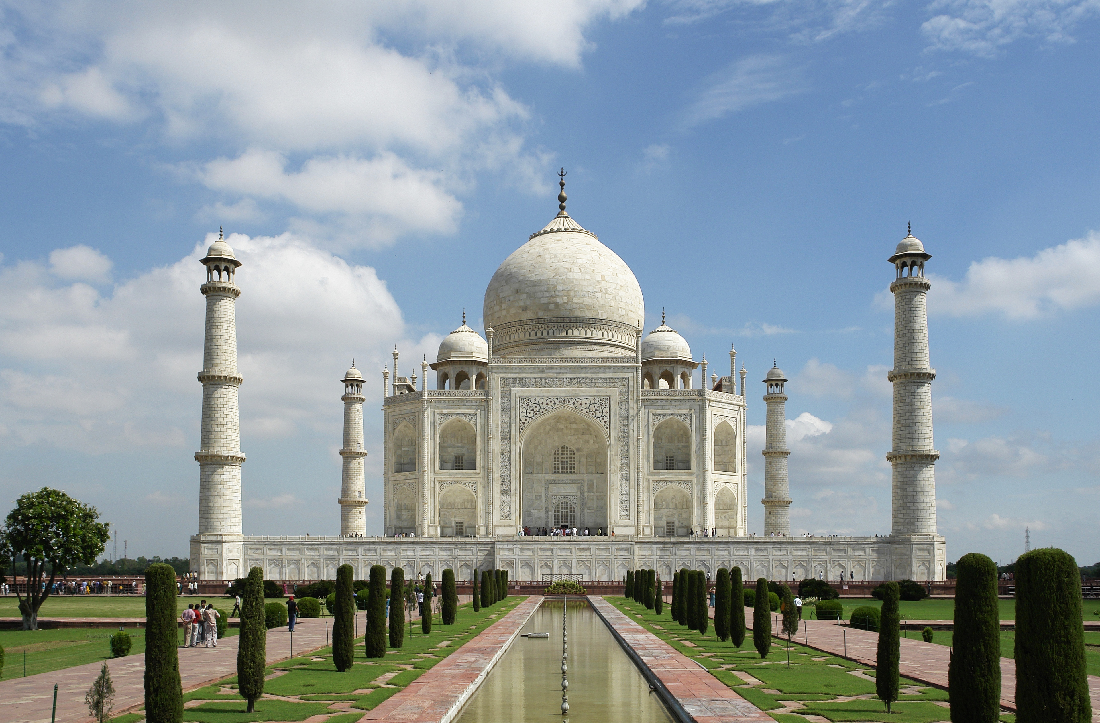 The Taj Mahal in Agra at sunrise