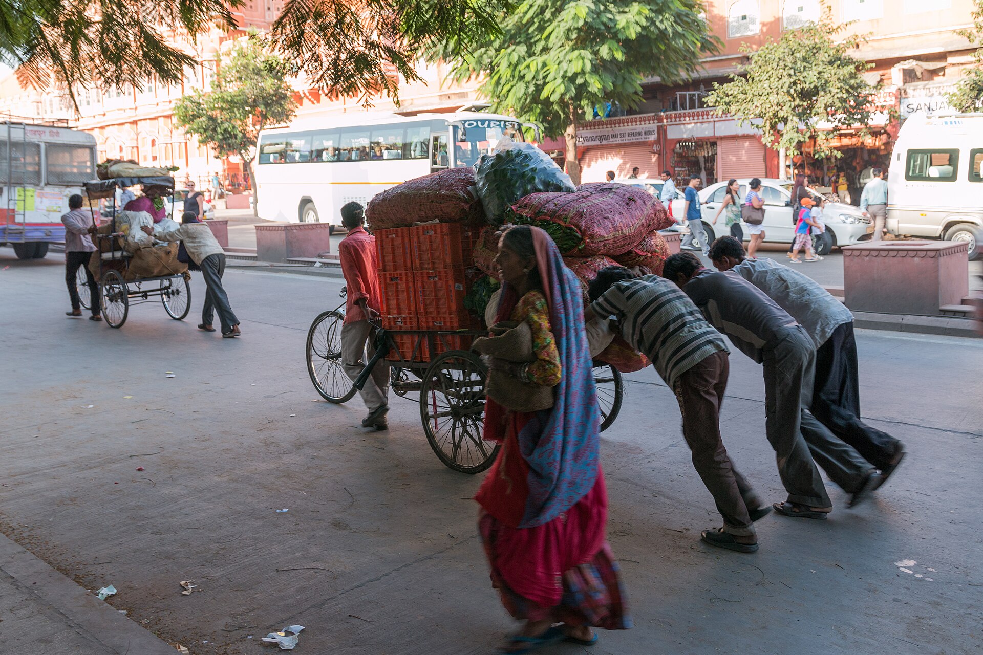 Photographer at work in a Rajasthan market